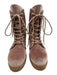 Stuart Weitzman Shoe Size 7.5 Rose Pink Velvet Round Toe Lace Up Booties Rose Pink / 7.5