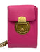 Ralph Lauren Hot pink Leather Gold hardware Egraved Logo Chain Crossbody Bag Hot pink / XS