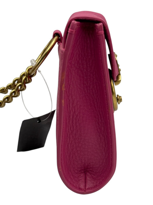 Ralph Lauren Hot pink Leather Gold hardware Egraved Logo Chain Crossbody Bag Hot pink / XS