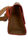 Stuart Weitzman Tan & Orange Leather Adjustable Strap Flap Magnetic Clasp Bag Tan & Orange / Mini