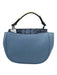 Coach Blue, Yellow & Black Leather Top Handle Snake Flap Detachable Strap Bag Blue, Yellow & Black / Small