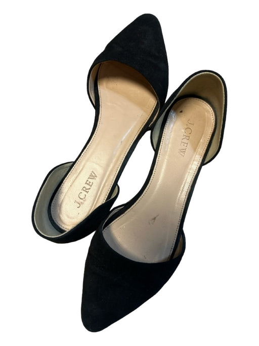 J. Crew Shoe Size 7.5 Black Suede Pointed Toe Flats Black / 7.5