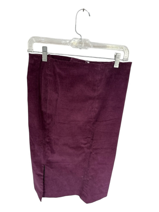 Tibi Size 2 Maroon Corduroy Slit Pencil Skirt Maroon / 2