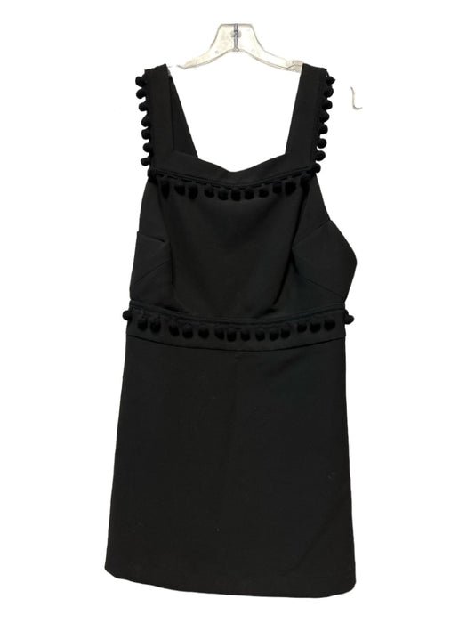 Zara Size L Black Pom Pom Dress Black / L