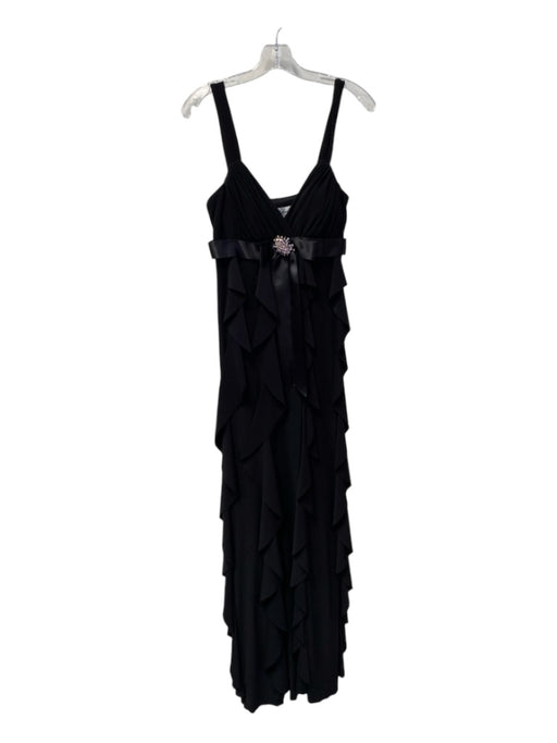 Betsy & Adam Size Est S/M Black Polyester Sleeveless Sweetheart Neckline Dress Black / Est S/M