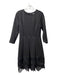 Neiman Marcus Size 8 Black Polyester Round Neck Long Sleeve Back Zip Dress Black / 8