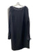 Elie Tahari Size 8 Black Triacetate Blend Round Neck Long Sheer Sleeve Dress Black / 8