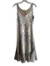 Barcelino Size Est S Green Polyester Pleated Stretch Ruffle Detail Dress Green / Est S
