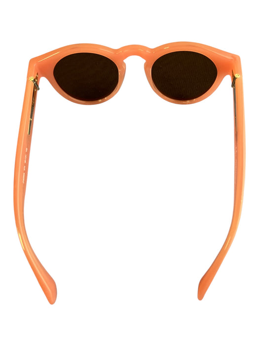 J Crew Pink Acrylic Thick frame Round Lens Black Lens Sunglasses Pink