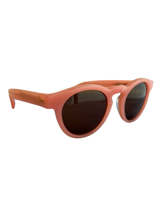 J Crew Pink Acrylic Thick frame Round Lens Black Lens Sunglasses Pink