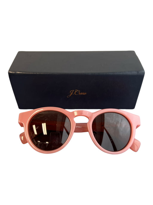 J Crew Pink Acrylic Thick frame Round Lens Black Lens Sunglasses Pink
