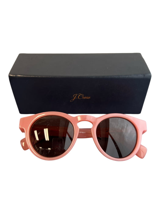 J Crew Pink Acrylic Thick frame Round Lens Black Lens Sunglasses Pink