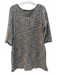 Max Studio Size M Black & White Cotton Blend Tweed Wide Round Neckline Dress Black & White / M