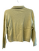 Sioni Size L Yellow Green Polyester Waffle Knit Collared Button Up Top Yellow Green / L