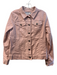 Market & Spruce Size M Pink Cotton Blend Denim Collared Button Up Jacket Pink / M