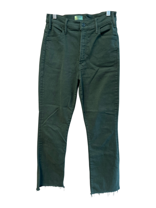 Mother Size 29 Green Cotton High Rise Zip Fly 5 Pocket Flare Jeans Green / 29