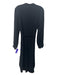 Hugo Boss Size 4 Black Viscose Belted Long Sleeve Dress Black / 4