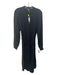 Hugo Boss Size 4 Black Viscose Belted Long Sleeve Dress Black / 4