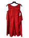 Red Valentino Size 40 Red Viscose Back Bow Sleeveless Ruffle Accent Mini Dress Red / 40