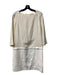 Tara Jarmon Size 38 Creme Cotton Square Neck Back Button 3/4 Sleeve Midi Dress Creme / 38