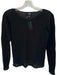 Eileen Fisher Size S Black Linen Long Sleeve Sheer Top Black / S