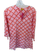 Roller Rabbit Size S Orange & Pink Cotton Paisley Long Sleeve V Neck Top Orange & Pink / S