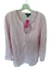 Lauren Ralph Lauren Size 1X Baby Pink Linen Long Sleeve V Neck Top Baby Pink / 1X
