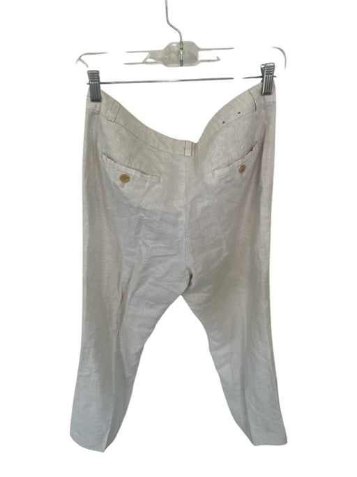 Banana Republic Size 10 Oatmeal Linen & Cotton Wide Leg Pants Oatmeal / 10