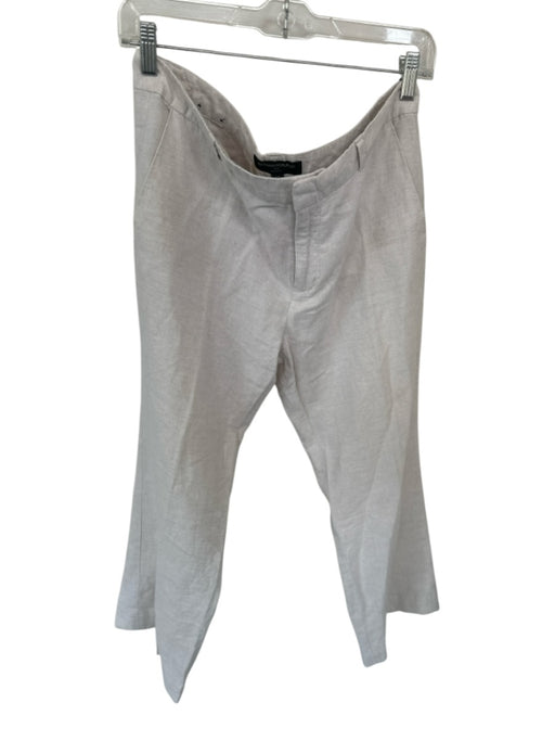 Banana Republic Size 10 Oatmeal Linen & Cotton Wide Leg Pants Oatmeal / 10