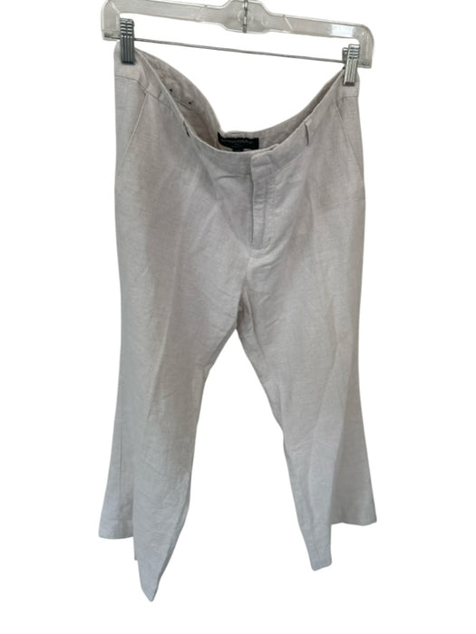 Banana Republic Size 10 Oatmeal Linen & Cotton Wide Leg Pants Oatmeal / 10