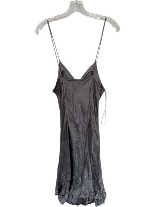 Zara Size L Gray Polyester Spaghetti Strap Maxi Dress Gray / L