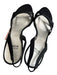 Stuart Weitzman Shoe Size 10 Black Leather & Fabric Open Toe & Heel Shoes Black / 10