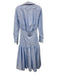 Tish Cox Size XXS Blue & White No Fabric Tag Gingham Long Sleeve Dress Blue & White / XXS