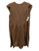 Tish Cox Size XS Brown No Fabric Tag Cap Sleeve Pocketed Front Dress Brown / XS