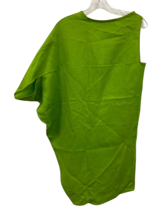 Tish Cox Size XXS Lime Green No Fabric Tag Asymmetrical One Sleeve Mini Dress Lime Green / XXS