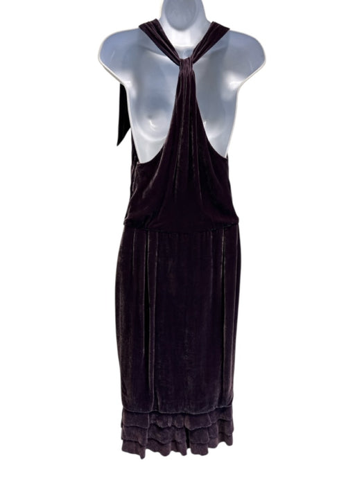 Ralph Lauren Collection Size 6 Purple Viscose & Silk Velvet Sleeveless Dress Purple / 6