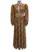 Celia B Size S Yellow & Multi Polyester Blend Floral Sequined Dress Yellow & Multi / S