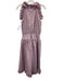 Tish Cox Size XXXS Lilac Purple Cotton Sleeveless Ruffle high neck Dress Lilac Purple / XXXS