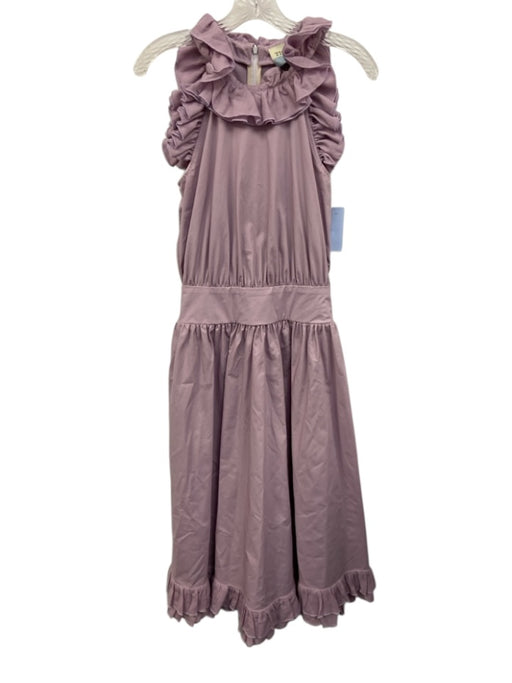 Tish Cox Size XXXS Lilac Purple Cotton Sleeveless Ruffle high neck Dress Lilac Purple / XXXS