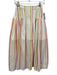 Tish Cox Size Est XS White, Yellow & Pink No Fabric Tag Eyelet Stripe Midi Skirt White, Yellow & Pink / Est XS