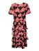 Rhode Size 2 Black, Pink & Multi Polyester Abstract Print Tiered Ruffle Dress Black, Pink & Multi / 2
