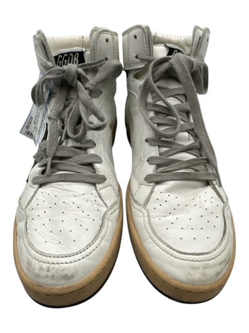 Golden Goose Shoe Size 40 White & Black Leather Upper Perforated Star Sneakers White & Black / 40