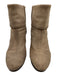 Rag & Bone Shoe Size 38.5 Taupe Beige Leather Upper Suede Back Zip Ankle Booties Taupe Beige / 38.5