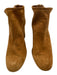Aquazzura Shoe Size 39 Cognac Brown Leather Upper Suede Back Zip Ankle Booties Cognac Brown / 39
