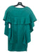 Tish Cox Size XS Green Linen Round Neck Cap Sleeve Shift Knee length Dress Green / XS