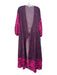 Rhode Size XS/S Navy Pink Purple Cotton Blend Abstract Wrap Long Sleeve Dress Navy Pink Purple / XS/S