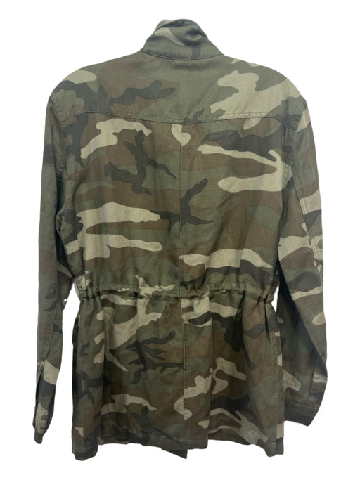 Rails Size XS Green Lyocell blend Camo Military Snap Front cinch waist Jacket Green / XS