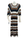 Stella Pardo Size S White Black Brown Alpaca Blend Striped Sweater Dress Dress White Black Brown / S