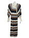 Stella Pardo Size S White Black Brown Alpaca Blend Striped Sweater Dress Dress White Black Brown / S