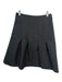 Tish Cox Size S Black High Rise Pleated Back Zip Knee length Skirt Black / S